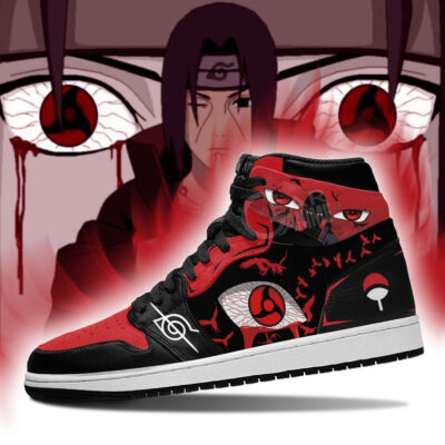 Akatsuki Itachi Sharingan Eyes JD1s Sneakers Naruto Custom