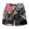 Goku Black Rose Anime Board Shorts Swim Trunks