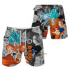 Goku Blue Anime Board Shorts Swim Trunks