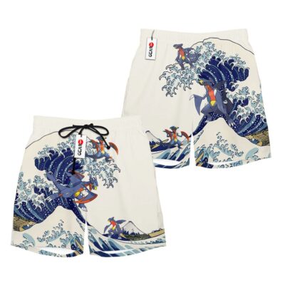 Garchomp Kanagawa Great Wave Shorts Pants Custom Clothes