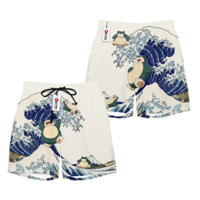 Snorlax Kanagawa Great Wave Shorts Pants Custom Clothes