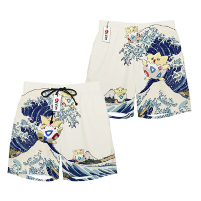 Togepi Kanagawa Great Wave Shorts Pants Custom Clothes