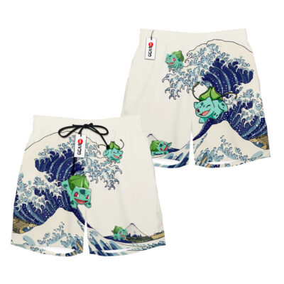 Bulbasaur Kanagawa Great Wave Shorts Pants Custom Clothes