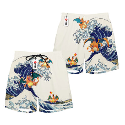 Charizard Kanagawa Great Wave Shorts Pants Custom Clothes