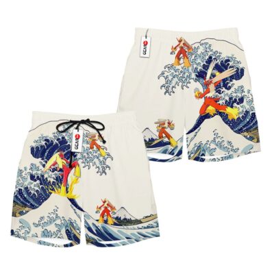 Blaziken Kanagawa Great Wave Shorts Pants Custom Clothes