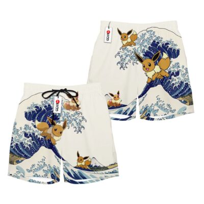 Eevee Kanagawa Great Wave Shorts Pants Custom Clothes