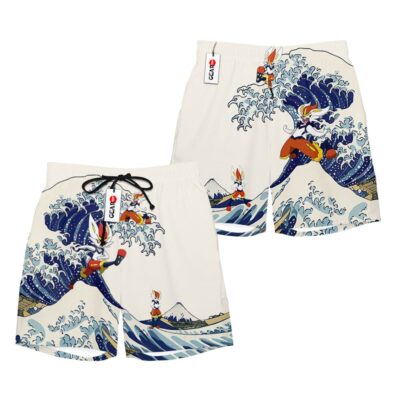 Cinderace Kanagawa Great Wave Shorts Pants Custom Clothes