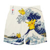 Pikachu Kanagawa Great Wave Anime Board Shorts Swim Trunks