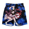 Nezuko Anime Board Shorts Swim Trunks Blue Spider Lily