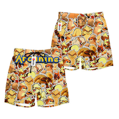 Arcanine Anime Board Shorts Swim Trunks