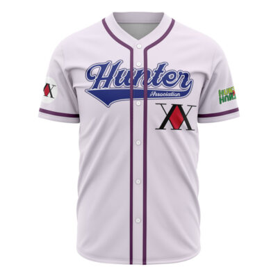 Hooktab 3D Printed Hunter Association Killua Hunter X Hunter Men's Short Sleeve Anime Baseball Jersey