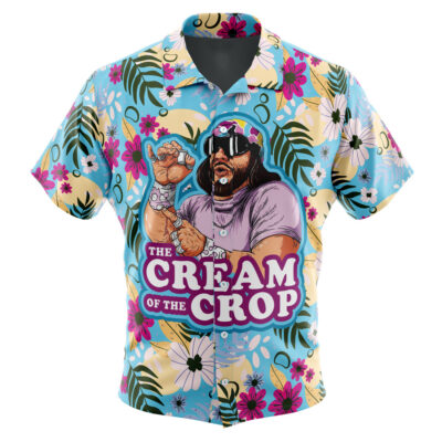 The Cream of the Crop Randy Savage Pop Culture Men's Short Sleeve Button Up Hawaiian Shirt