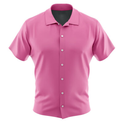 Vegeta Dum Cumpster Pink Dragon Ball Z Abridged Men's Short Sleeve Button Up Hawaiian Shirt