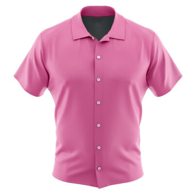 Vegeta Juicy Pink Dragon Ball Z Abridged Men's Short Sleeve Button Up Hawaiian Shirt