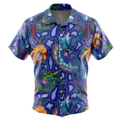 Flying Type Pokemon Pokemon Men's Short Sleeve Button Up Hawaiian Shirt