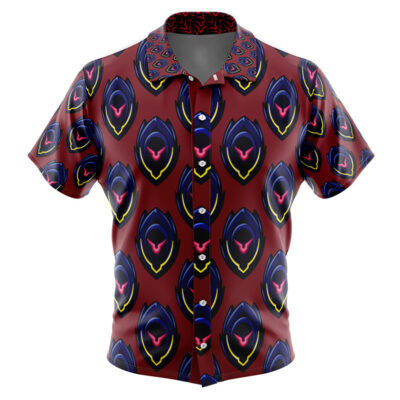 Zero's Mask Code Geass Men's Short Sleeve Button Up Hawaiian Shirt