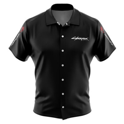 Johnny Silverhand Cyberpunk Men's Short Sleeve Button Up Hawaiian Shirt