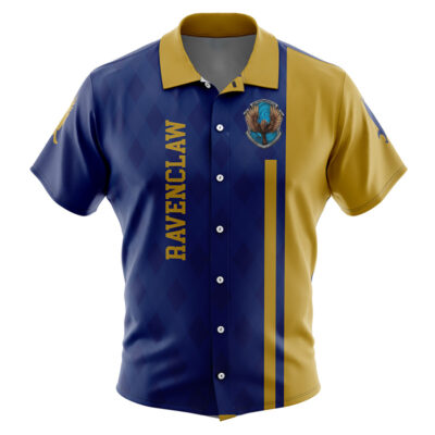 Ravenclaw Harry Potter Men's Short Sleeve Button Up Hawaiian Shirt