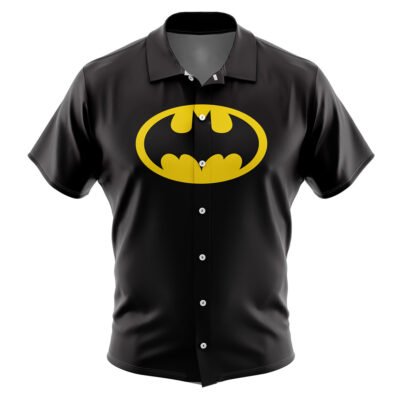 Batman DC Comics Men's Short Sleeve Button Up Hawaiian Shirt