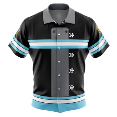 Company 8 Fire Force Men's Short Sleeve Button Up Hawaiian Shirt