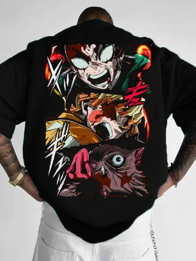 Demon Slayer Men's Anime Print T-Shirt