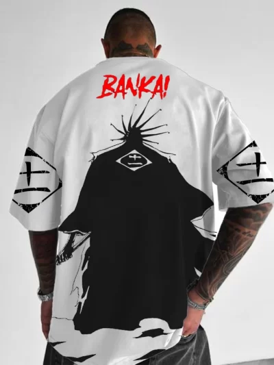 Bleach Men's Bankai Man Anime Print Short Sleeve T-Shirt