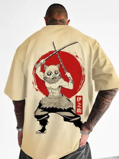 Demon Slayer Men's Anime Print Short Sleeve T-Shirt