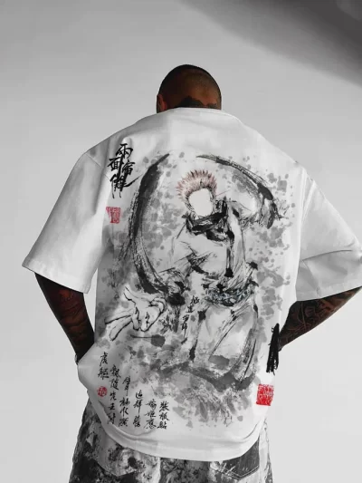 Jujutsu Kaisen trend fashionable anime print t-shirt