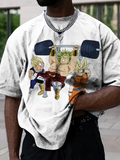 Dragon Ball Z Men's Casual Crew Neck T-Shirt