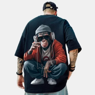 Monkey Trendy Brand Hip-hop Loose T-shirt