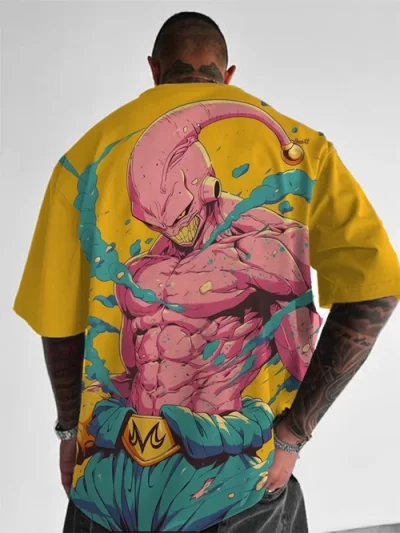 Dragon Ball Z Men's Japanese Anime Print Crew Neck Short Sleeve T-Shirt