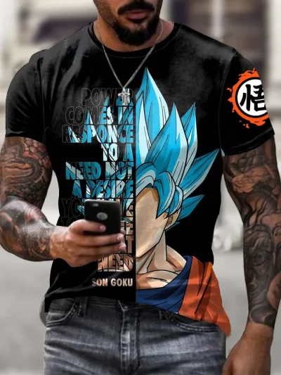 Dragon Ball Z Men's Short Sleeve Casual T-Shirt
