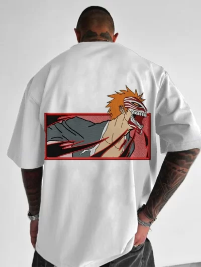 Bleach Trendy Brand Hip-hop Loose T-shirt