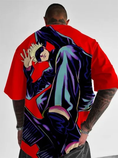 Jujutsu Kaisen Men's Anime Print Crew Neck Short Sleeve T-Shirt