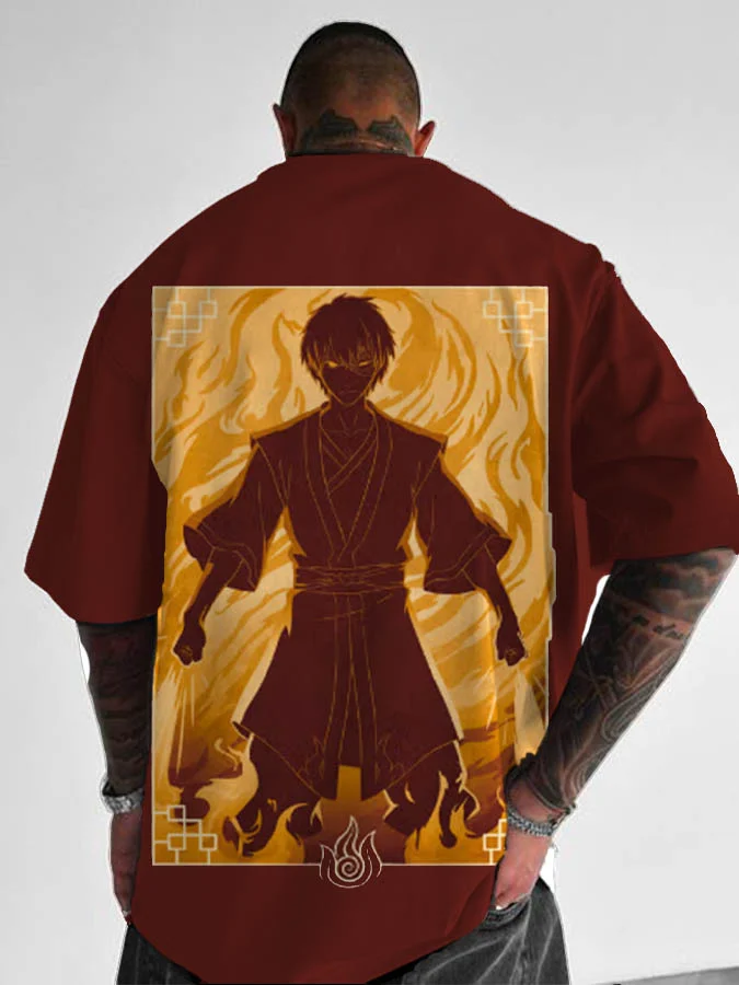 Avatar: The Last Airbender Trendy Anime Silhouette Printed T-shirt