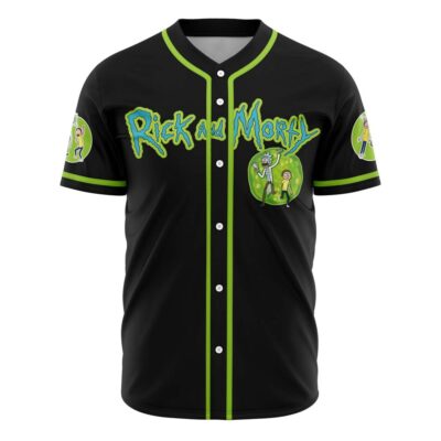 Hooktab 3D Printed Personalized Trippy Cosmic Rick and Morty Men's Short Sleeve Anime Baseball Jersey