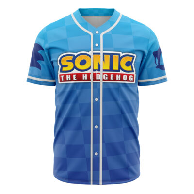 Hooktab 3D Printed Sonic the Hedgehog Men's Short Sleeve Anime Baseball Jersey