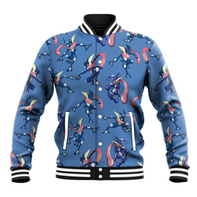 Greninja Pokemon Anime Varsity Jacket Pattern Style