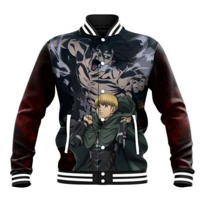 Armin Arlert Final Season Anime Anime Varsity Jacket Attack On Titan
