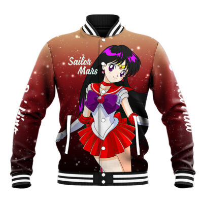 Sailor Mars Rei Hino Anime Varsity Jacket