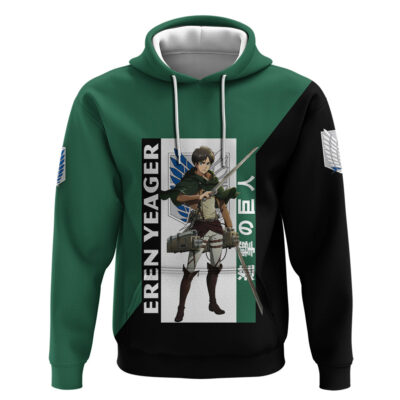 Eren Yeager Hoodie Attack On Tittan Anime Style