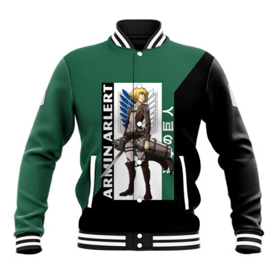 Armin Arlert Anime Varsity Jacket Attack On Titan Anime Style
