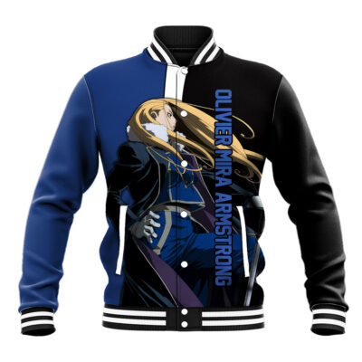 Armstrong Olivier Mira - Fullmetal Alchemist Anime Varsity Jacket Anime Style