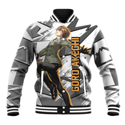 Goro Akechi Persona Anime Varsity Jacket Anime Mix Polygon Cyber Style