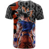 Goku Dragon Ball T Shirt Anime Mix Text Pattern Abstract Style