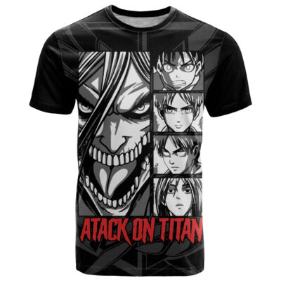 Atack On Titan Character T Shirt Anime Mix Manga Style