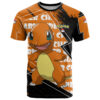 Charmander - Pokemon T Shirt Grunge Pattern Style