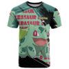 Bulbasaur - Pokemon T Shirt Grunge Pattern Style