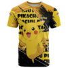 Pikachu - Pokemon T Shirt Grunge Pattern Style