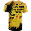 Pikachu - Pokemon T Shirt Grunge Pattern Style